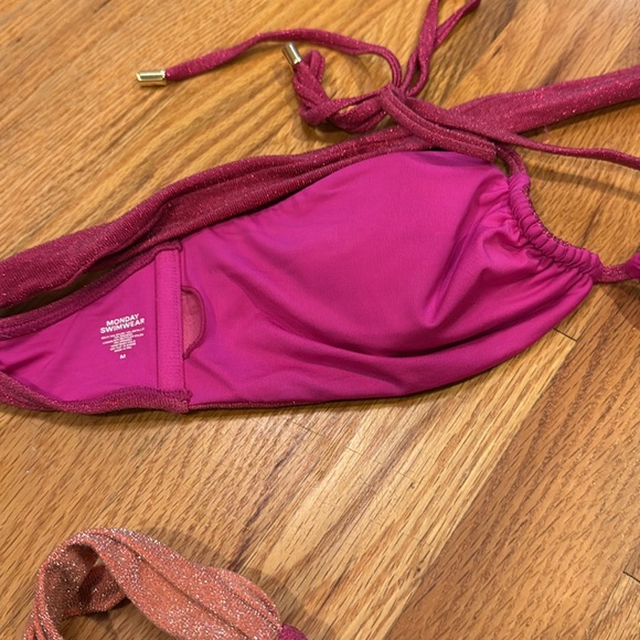 Women's Monday Swimwear Copacabana top and thong Bikini Set with sarong - Picture 3 of 4